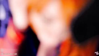 Asuka Langley’s sloppy blowjob and pussy creampie action is intense