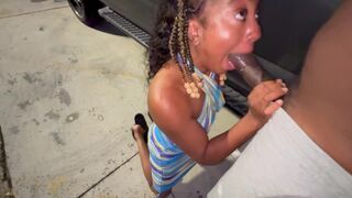 Truck stop action with a married girl who loves to suck dick