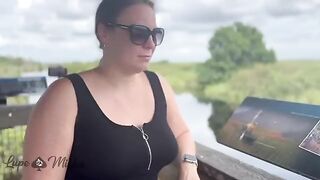 Outdoor sex with real couple at Alligator Alley Rest Stop