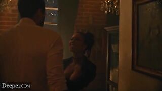 Kinky burlesque dancer Kira gets creampied at an afterparty in a sensual scene