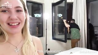 Real behind-the-scenes action from a porn set, featuring hardcore fun