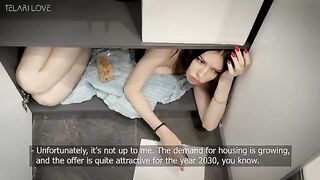 Girl tried to extend a wardrobe lease but received a creampie instead
