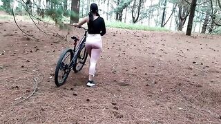 A bike ride ended in sex with a friend in the forest