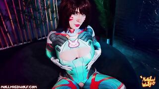 Overwatch NERF THIS ASS Dva - SweetDarling - captivating cosplay scene