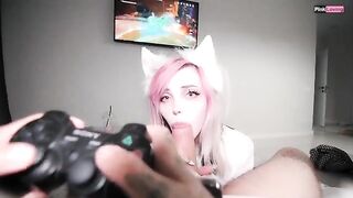I play Genshin Impact while my pretty babe fucks me
