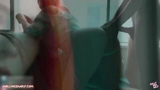 Redhead realtor fucks hard, gets her pussy filled with cum in a steamy scene