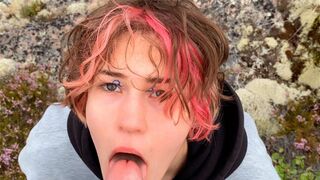 Sex in the open, a stunning woman in nature