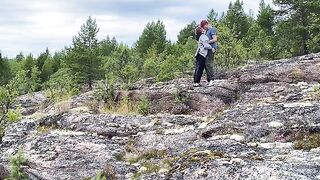 Sex in the open, a stunning woman in nature