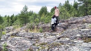 Sex in the open, a stunning woman in nature
