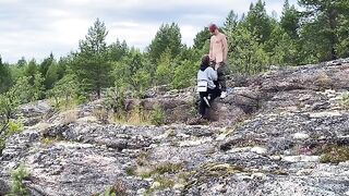 Sex in the open, a stunning woman in nature