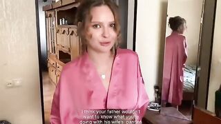 I got caught by my stepmom jerking off her panties, she squirts on me
