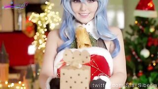 Merry Christmas with sweet Ganyu Sia Siberia's pussy play