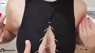 The girl is looking for excuses to get cumshot in a naughty way