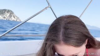 A girl cheated on her boyfriend with his friend on a yacht in a steamy encounter