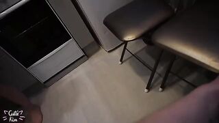 A schoolgirl saw a big cock and cum after 3 minutes of meeting