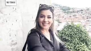 Outdoor sex and blowjob with my stepbrother's friend while riding the cable car in my city!