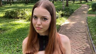 A pick-up guy shot his dick to a cute 18-year-old girl in the yard