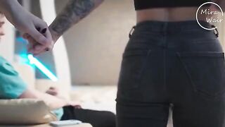 A hot wife arranged a surprise for her cuckold husband