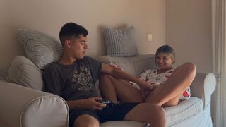A guy can’t finish his game due to a naughty stepsister