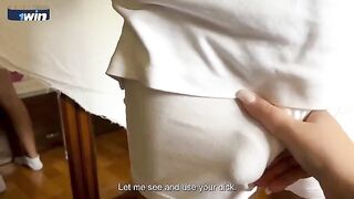 Thank you for breakfast, stepson! The stepmom’s got big tits and is very horny