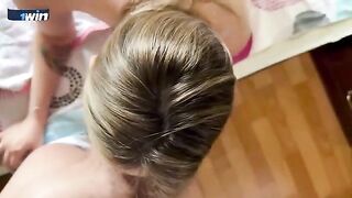 Thank you for breakfast, stepson! The stepmom’s got big tits and is very horny