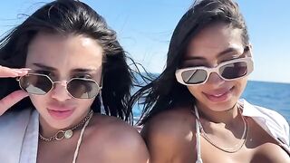Two girls seduced the boat captain to get his cum in a steamy encounter