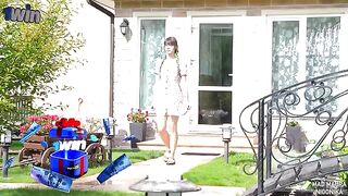 A naughty teen disobeyed her parents and received a cumshot