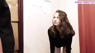 A beautiful girl tried to steal chips from the shop and was caught