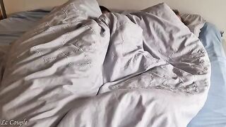A husband pleased his sleeping wife with a good morning fuck