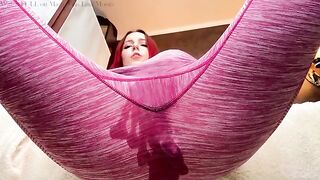 A small and sexy girl, Lina Moore, got a powerful jet of water
