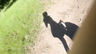 She lets me fuck her in the middle of the woods -