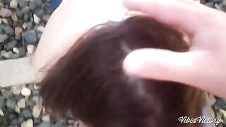 A girl is stressed because she missed the last train, so she gets fucked