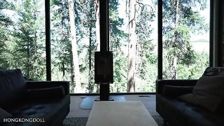 A girl lives in the woods and rubs herself