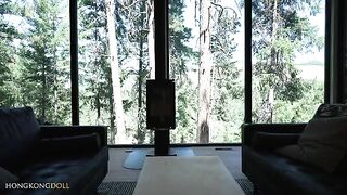 A girl lives in the woods and rubs herself