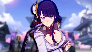 Raiden Shogun Baal fights with passion in this full coverage 4K hentai