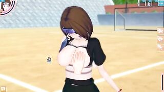 Big tits Naruto Rin Nohara waiting to get fucked in a 3DCG erotic anime video