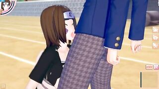 Big tits Naruto Rin Nohara waiting to get fucked in a 3DCG erotic anime video