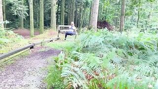 Fit girl gets banged in the woods during her jog