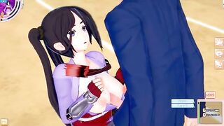 Game Koikatsu! ]Have sex with Big tits DanMachi Yamato Mikoto's 3DCG erotic anime video