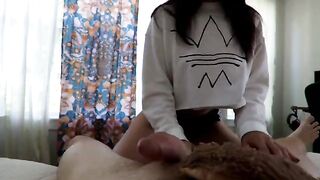 A sexy amateur rides reverse cowgirl for the first time in the morning