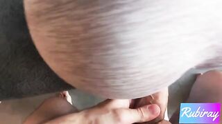 Hot step sister does yoga, gets fucked doggy style with a juicy cock