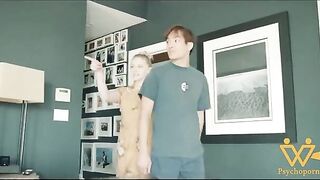 Young and sexy Melody Marks in a Chinese dress gets fucked by a huge Asian cock