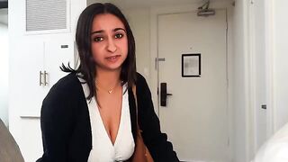 Accidental sex with a pretty girl in the hotel room during a business trip