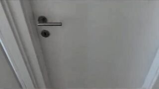A neighbor wanted sex and the condom was lost in her pussy