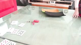 The husband lost a poker game to his friend and had to pay