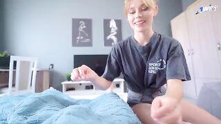 She couldn't resist my cock and let me fuck her pussy and cum on her face