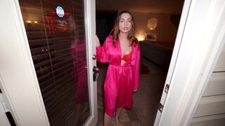 The guy seduced his cute neighbor's wife on Valentine's Day