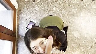 A gamer girl like Emma Fiore gets a big dick in her mouth