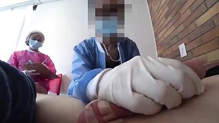 Two wild nurses checked my cock in a hospital setting. Fucking crazy!