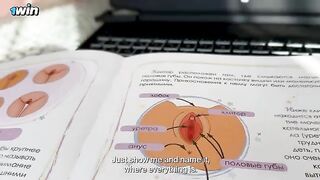 Stepmom explained to the stepson the structure of the clitoris